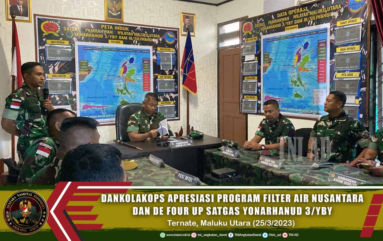 Dankolakops Apresiasi Program Filter Air Nusantara dan De Four Up Satgas Yonarhanud 3/YBY