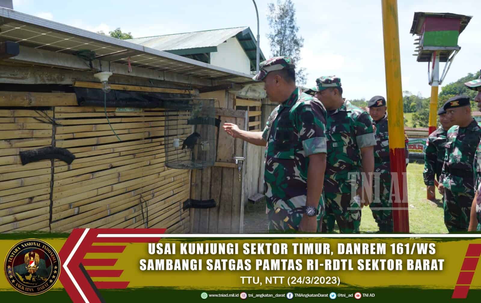 Usai Kunjungi Sektor Timur, Danrem 161/WS Sambangi Satgas Pamtas RI-RDTL Sektor Barat