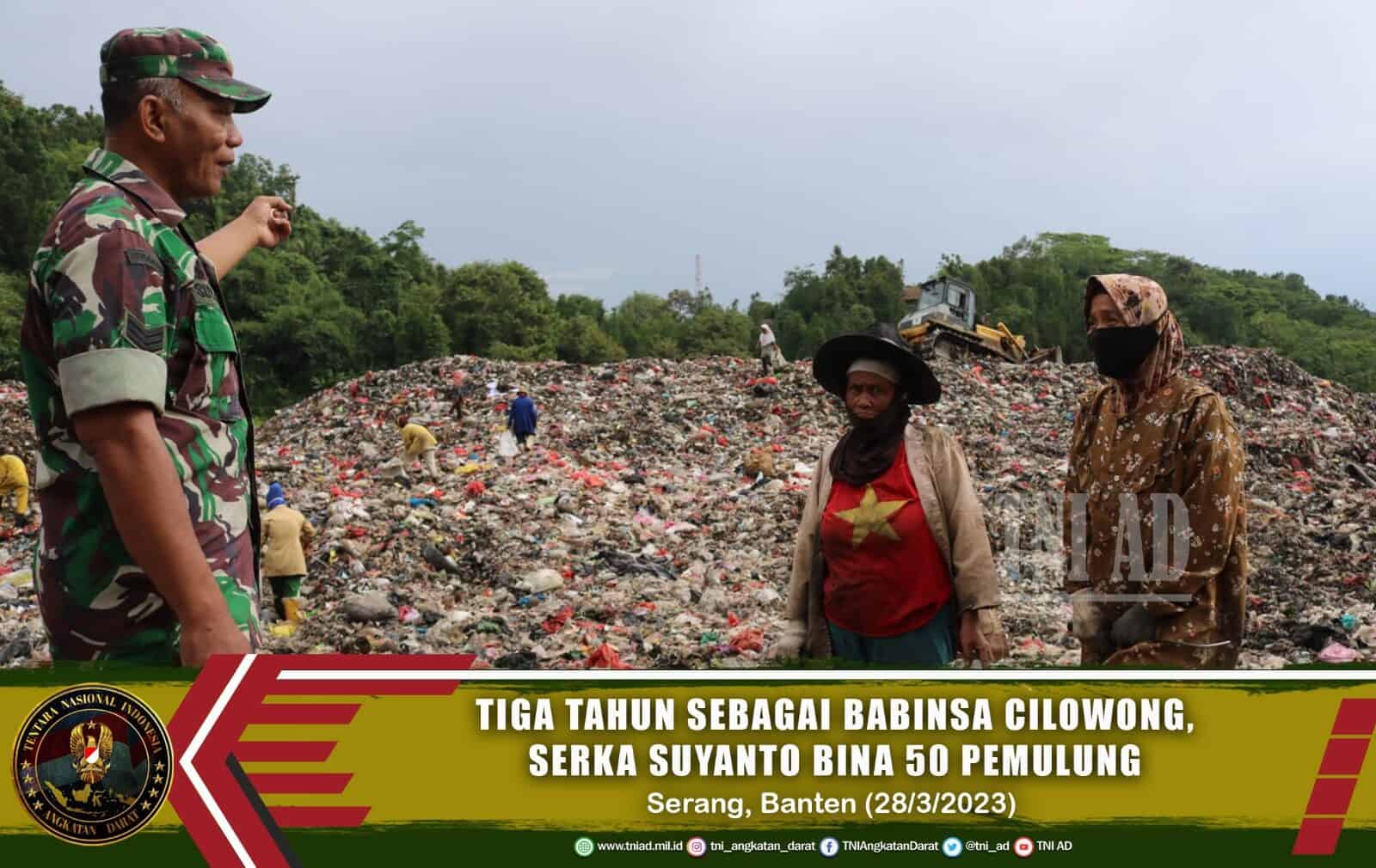 Tiga Tahun Sebagai Babinsa Kelurahan Cilowong, Serka Suyanto Bina 50 Pemulung