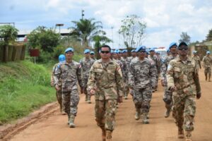 Penyambutan Satgas Kizi XX-T Kontingen Garuda Di Bumi Nusantara Camp Mavivi, Kongo