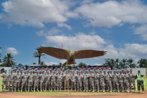 Penyambutan Satgas Kizi XX-T Kontingen Garuda Di Bumi Nusantara Camp Mavivi, Kongo