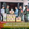 Kodim 1002/HST Salurkan Bantuan Logistik Kepada Warga Terdampak Banjir di Desa Kayu Rabah
