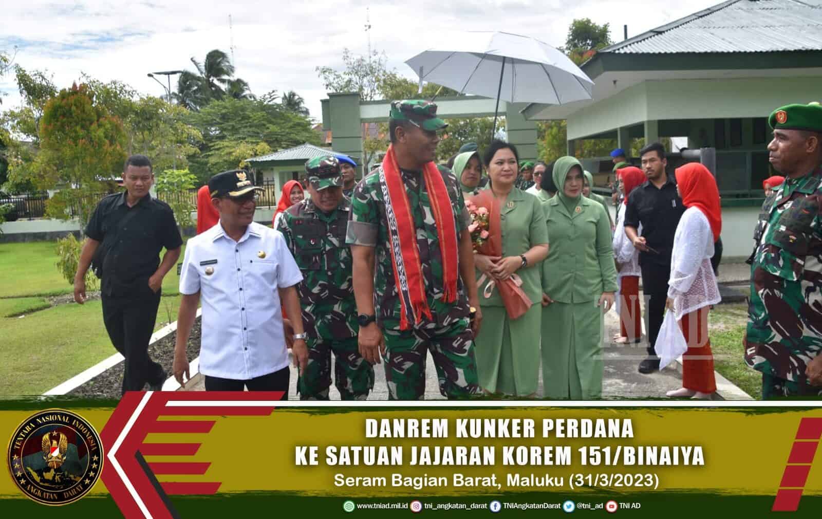 Danrem Kunker Perdana ke Satuan Jajaran Korem 151/Binaiya