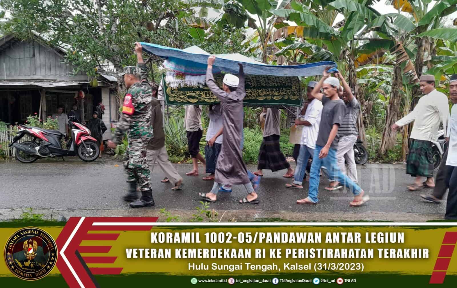 Koramil 1002-05/Pandawan Antar Legiun Veteran Kemerdekaan RI ke Peristirahatan Terakhir