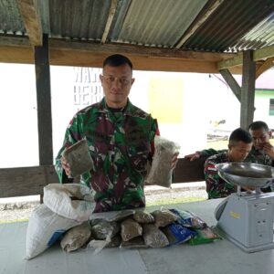 Danrem 172/PWY Apresiasi Satgas Yonif 132/BS Gagalkan Upaya Penyelundupan 2 Kg Ganja Di Wilayah Perbatasan RI-PNG