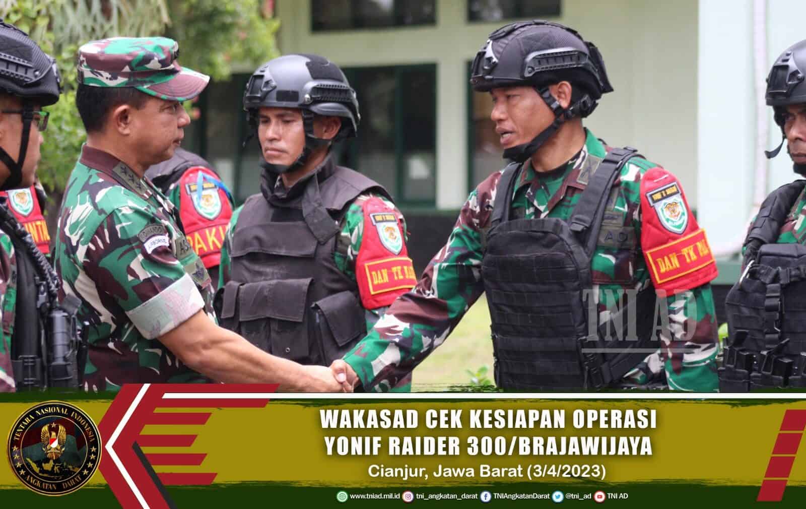 Wakasad Cek Kesiapan Operasi Yonif Raider 300/Brajawijaya