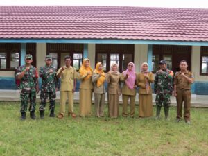 Tim Kodim 0402/OKI Meninjau Sekolah Yang Rusak Di wilayah Binaan