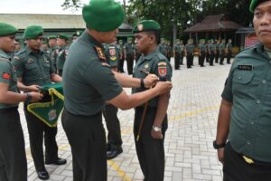 Dandim 1002/HST Pimpin Upacara Rapor Kenaikan Pangkat Korps