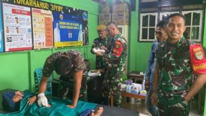 Satgas Yonarhanud 3/YBY Khitan Gratis Warga Galela
