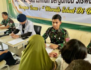 Peduli Terhadap Sesama, Rindam Jaya Gelar Bakti Sosial Bersama Polri Saat Latihan Berganda Dikmata TNI AD
