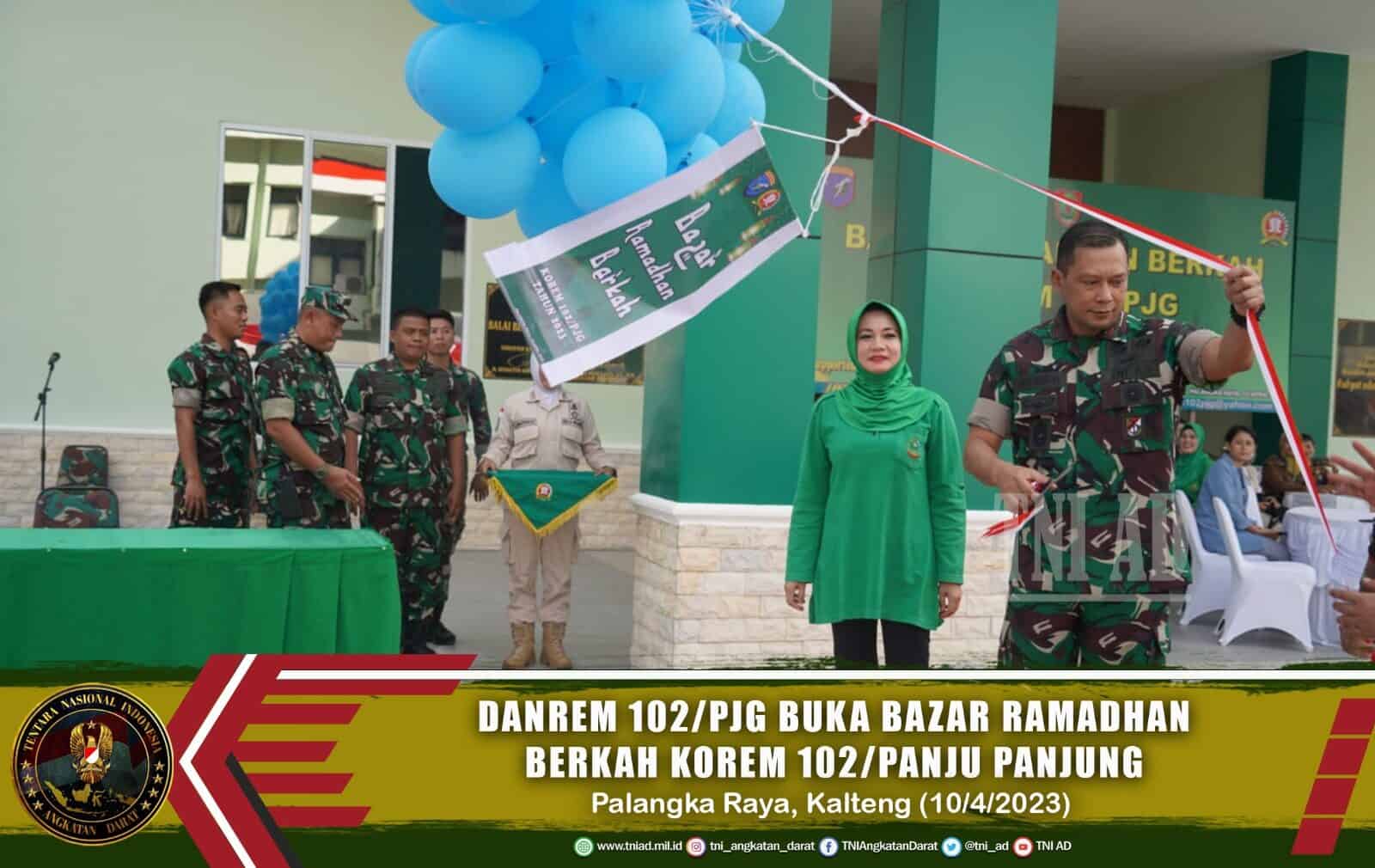 Danrem 102/Pjg Buka Bazar Ramadhan Berkah Korem 102/Panju Panjung