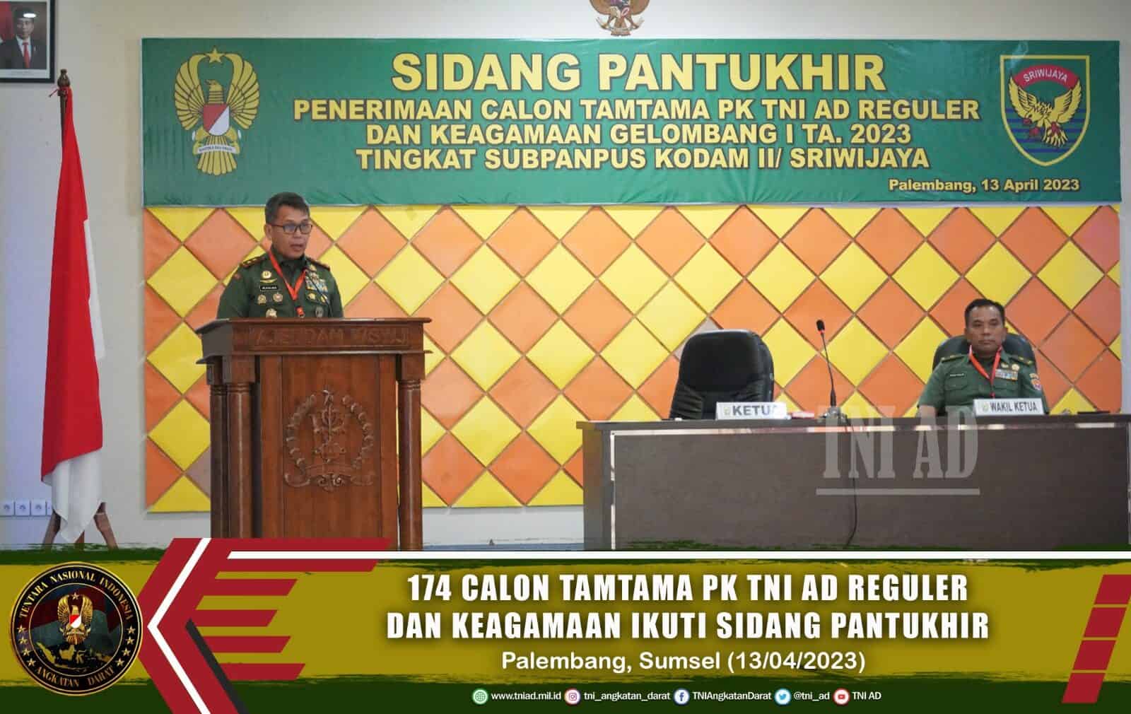 174 Calon Tamtama PK TNI AD Reguler dan Keagamaan Ikuti Sidang Pantukhir