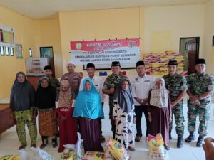 Korem 042/Gapun Salurkan Bansos Kepada 1178 Aanak Yatim di Tanjab Barat