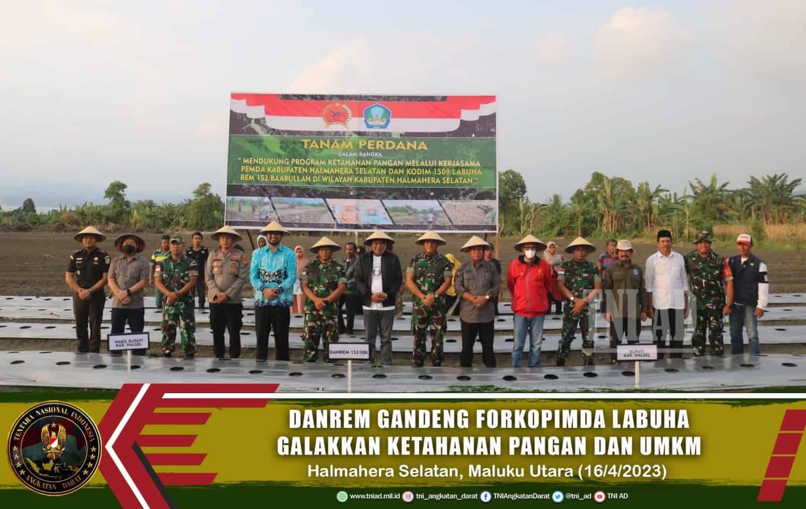 Danrem Gandeng Forkopimda Labuha Galakkan Ketahanan Pangan dan UMKM