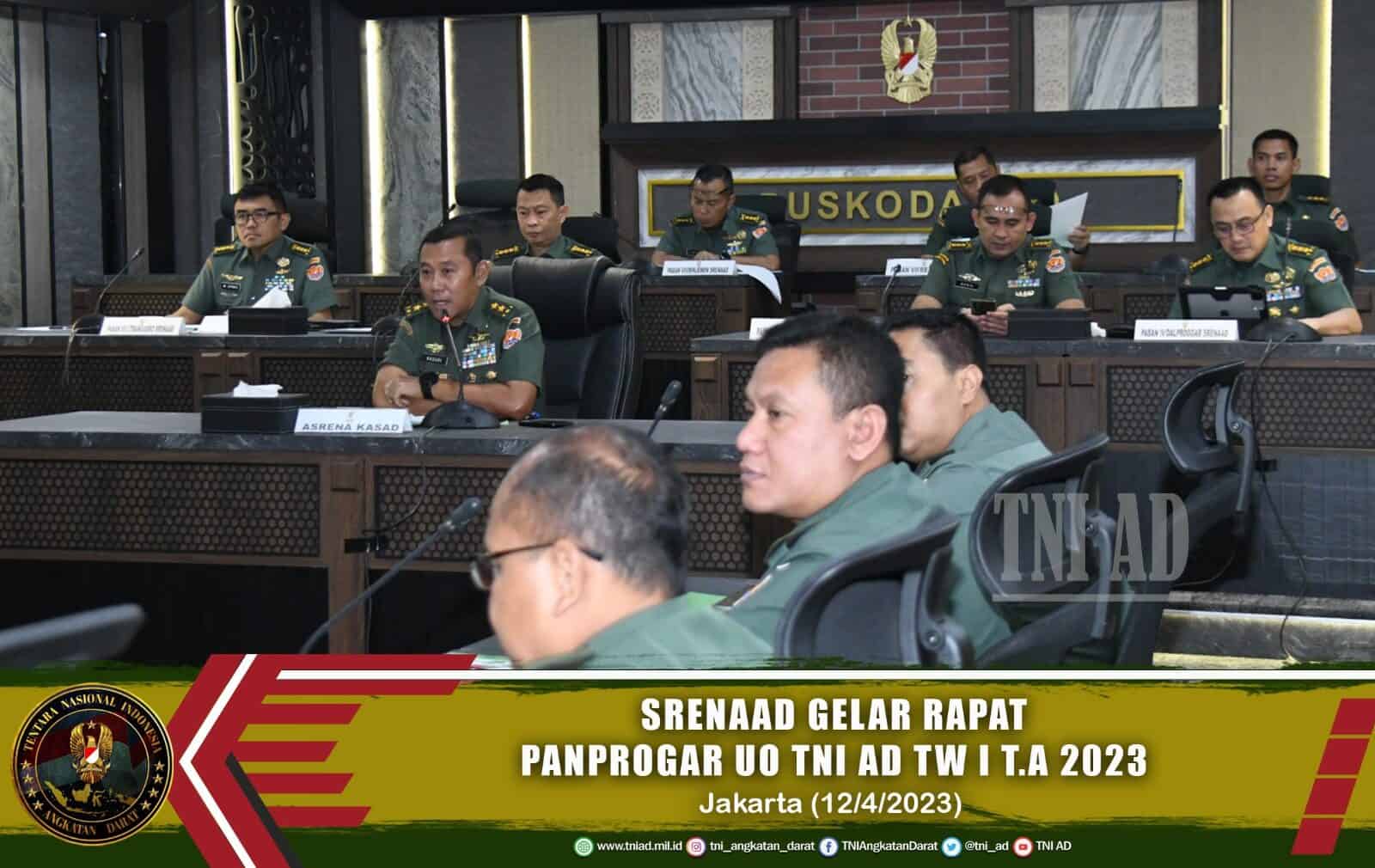 Sreenad Gelar Rapat Panprogar UO TNI AD Triwulan I TA 2023