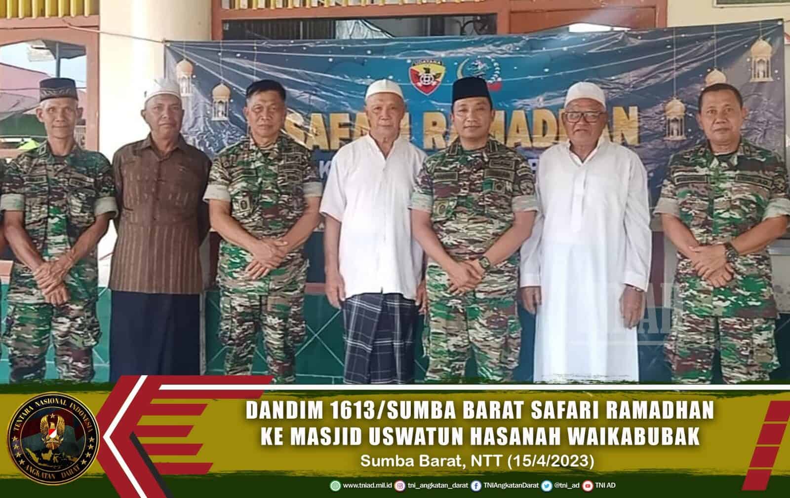 Dandim 1613/Sumba Barat Safari Ramadhan ke Masjid Uswatun Hasanah Waikabubak