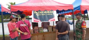 Untuk Masyarakat, Kodim 1620/Loteng Gelar Bazar Murah di Lapangan Pringgarata