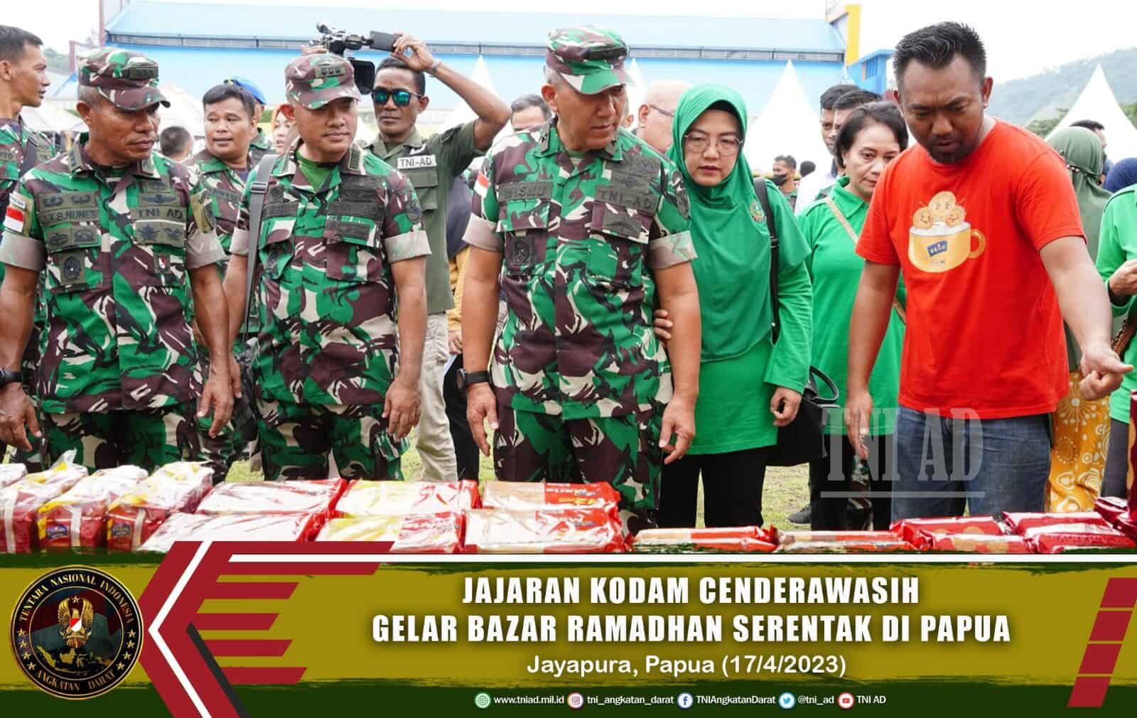 Jajaran Kodam Cenderawasih Gelar Bazar Ramadhan Serentak di Wilayah Papua