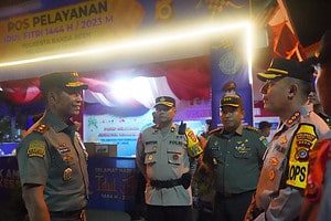 Kunjungan Pangdam IM ke Pos Pengamanan Hari Raya Idul Fitri 1444 H