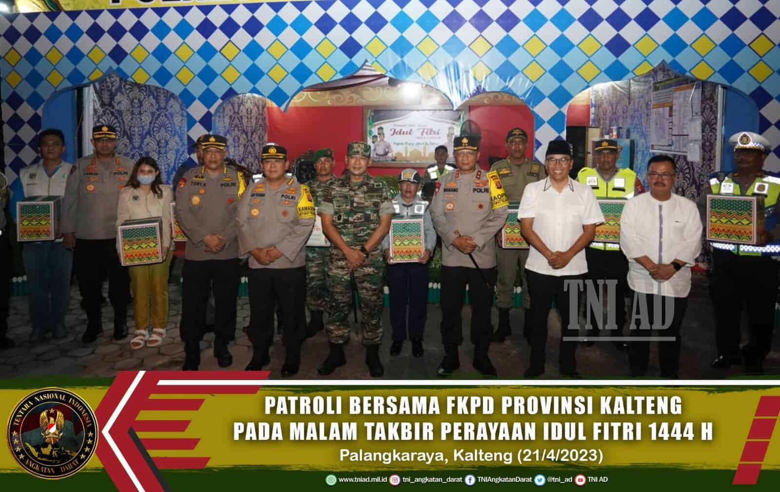 Patroli Bersama FKPD Provinsi Kalteng Pada Malam Takbir Perayaan Idul Fitri 1444 H
