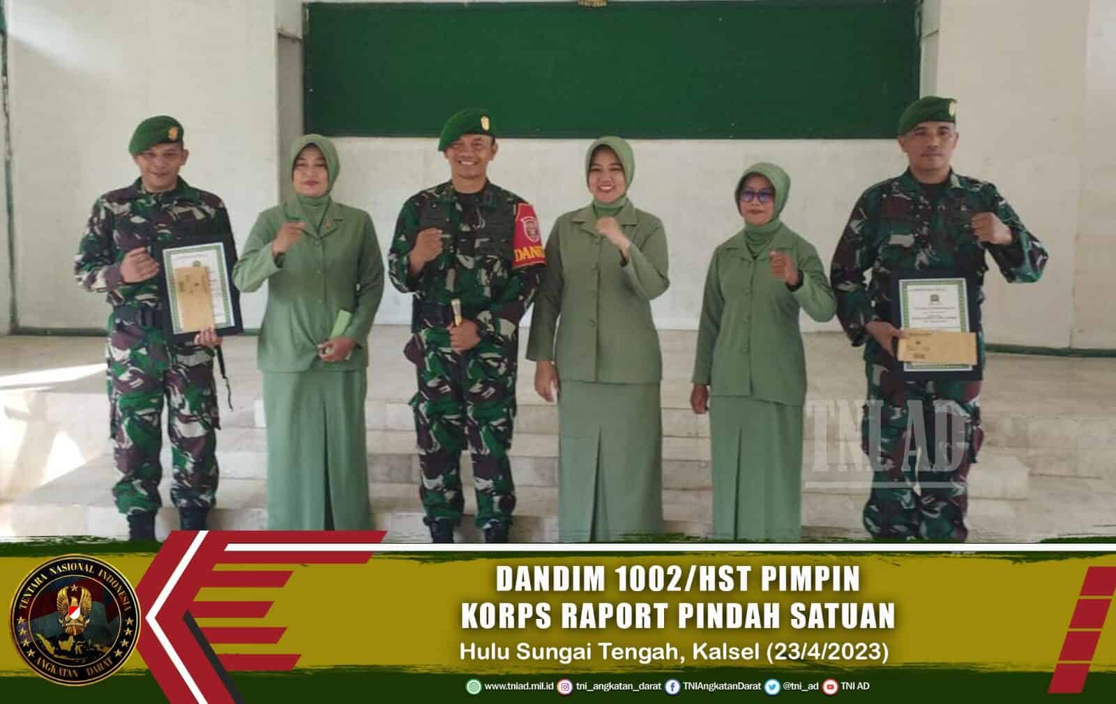 Dandim 1002/HST Pimpin Korps Raport Pindah Satuan.