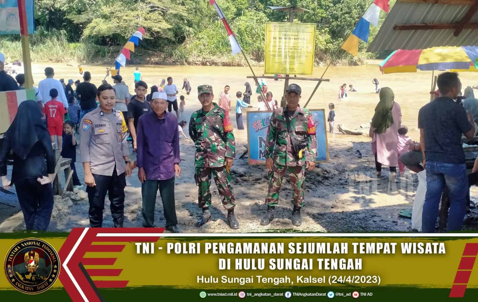 TNI – Polri Pengamanan Sejumlah Tempat Wisata Di Hulu Sungai Tengah