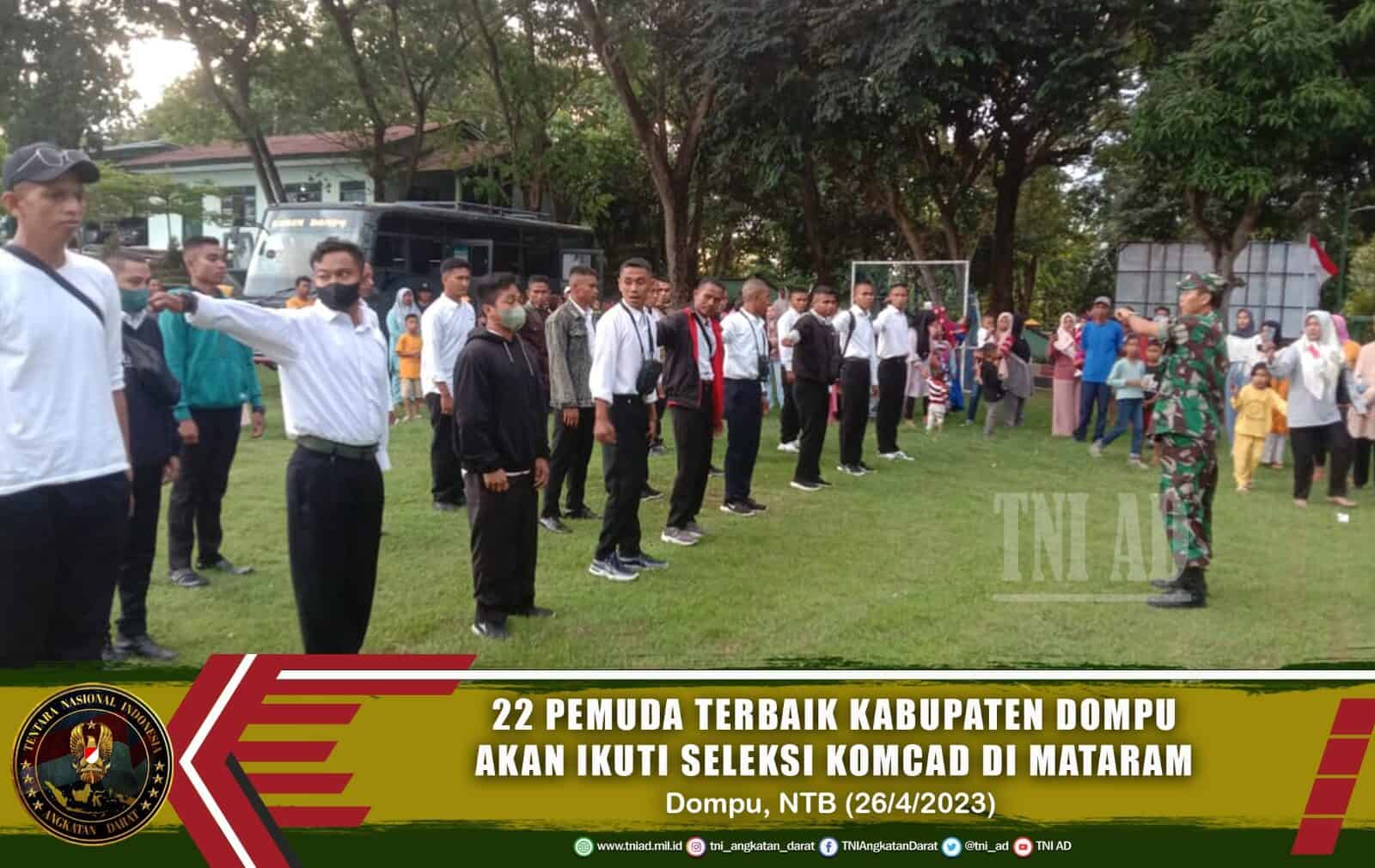 22 Pemuda Terbaik Kabupaten Dompu Akan Ikuti Seleksi Komcad di Mataram