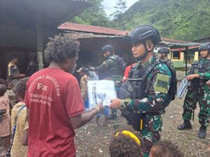Ungkapan Tokoh Masyarakat Suku Moni Sambut Kedatangan Satgas Yonif R 631/Atg