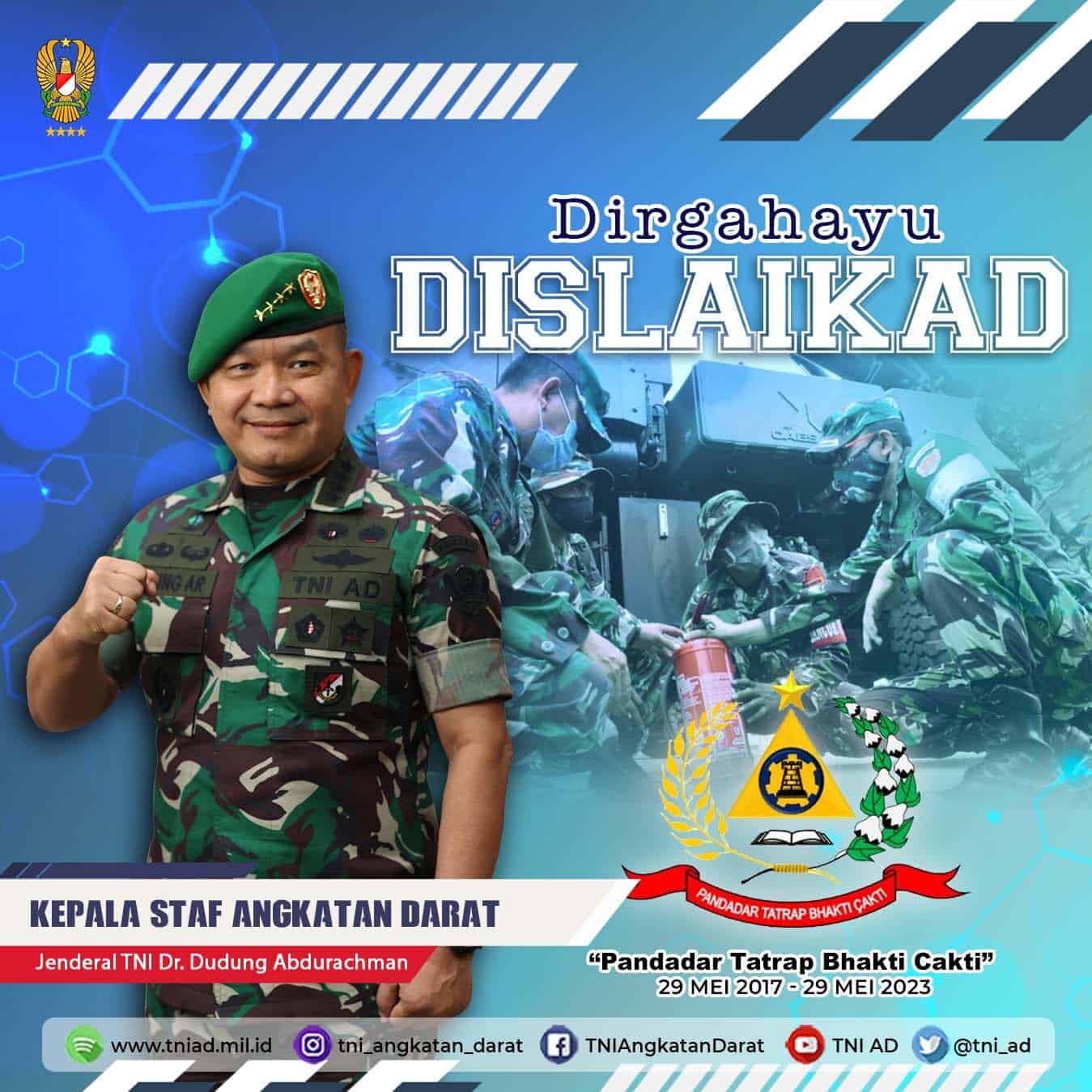 Dirgahayu Dislaikad "Pandadar Tatrap Bhakti Cakti" 29 Mei 2017 - 29 Mei 2023