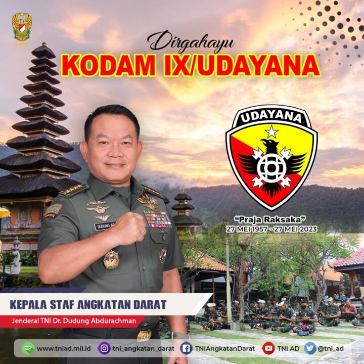 Dirgahayu Kodam IX/Udayana "Praja Raksaka" 27 Mei 1957 - 27 Mei 2023