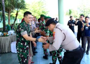 Indahnya Soliditas TNI-Polri Melalui Acara Halal Bihalal Sinergi Serentak di Tiga Wilayah Kodim 0413/Bangka
