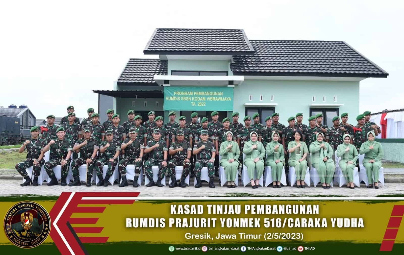 Tingkatkan Kesejahteraan Prajurit, Kasad Tinjau Pembangunan Rumdis Prajurit Yonmek 516/Caraka Yudha