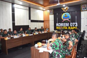 Danrem 073/Makutarama Menerima Paparan Rencana TMMD Reguler ke-116 TA. 2023