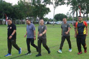 Wujudkan Sinergitas, Pemko Binjai, TNI-Polri Gelar Halal Bihalal Serta Olahraga Bersama di Polresta Binjai