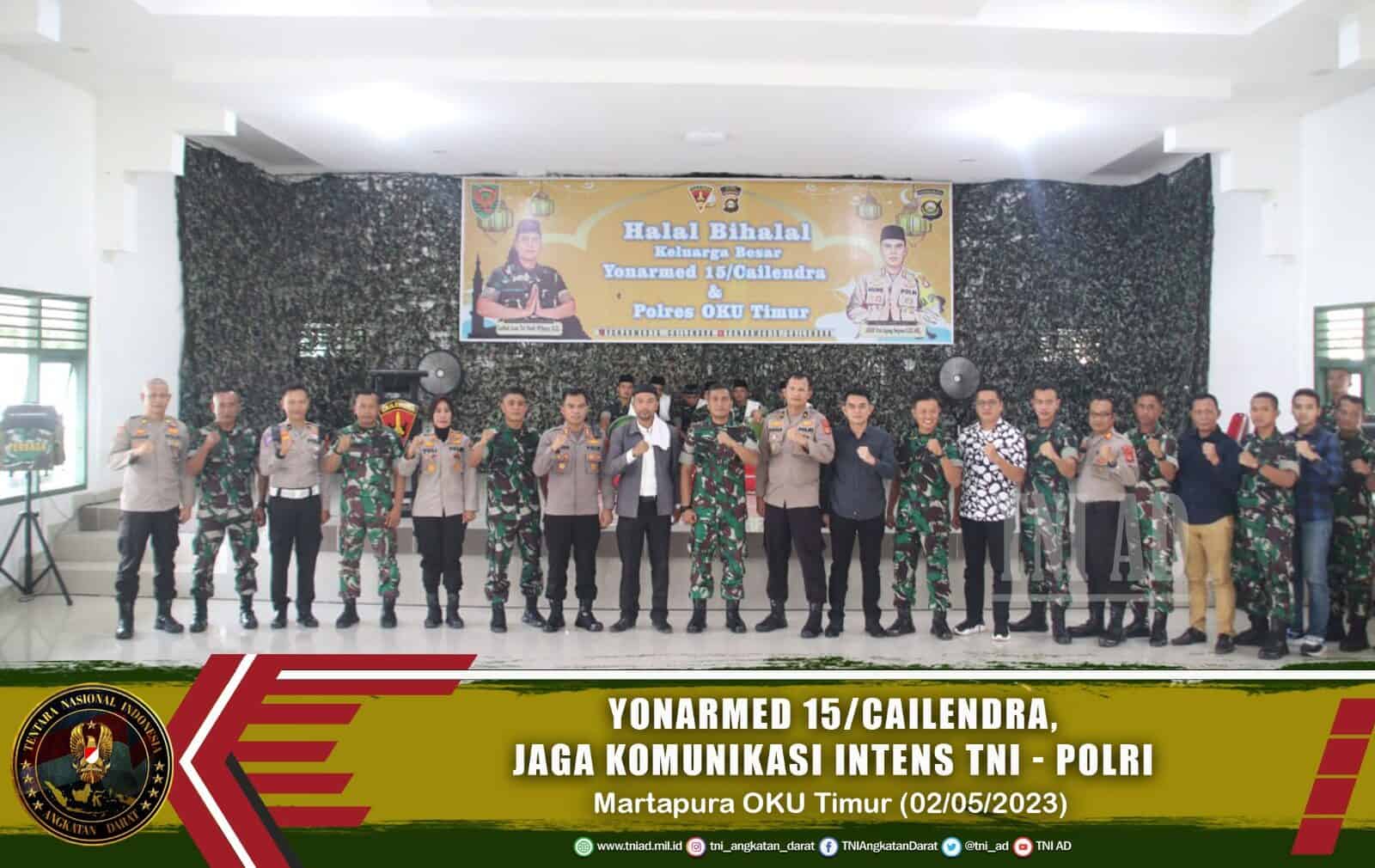 Yonarmed 15/Cailendra, Jaga Komunikasi Intens TNI - POLRI