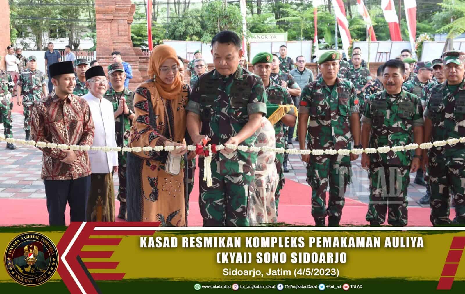 Kasad Resmikan Kompleks Pemakaman Auliya (Kyai) Sono Sidoarjo