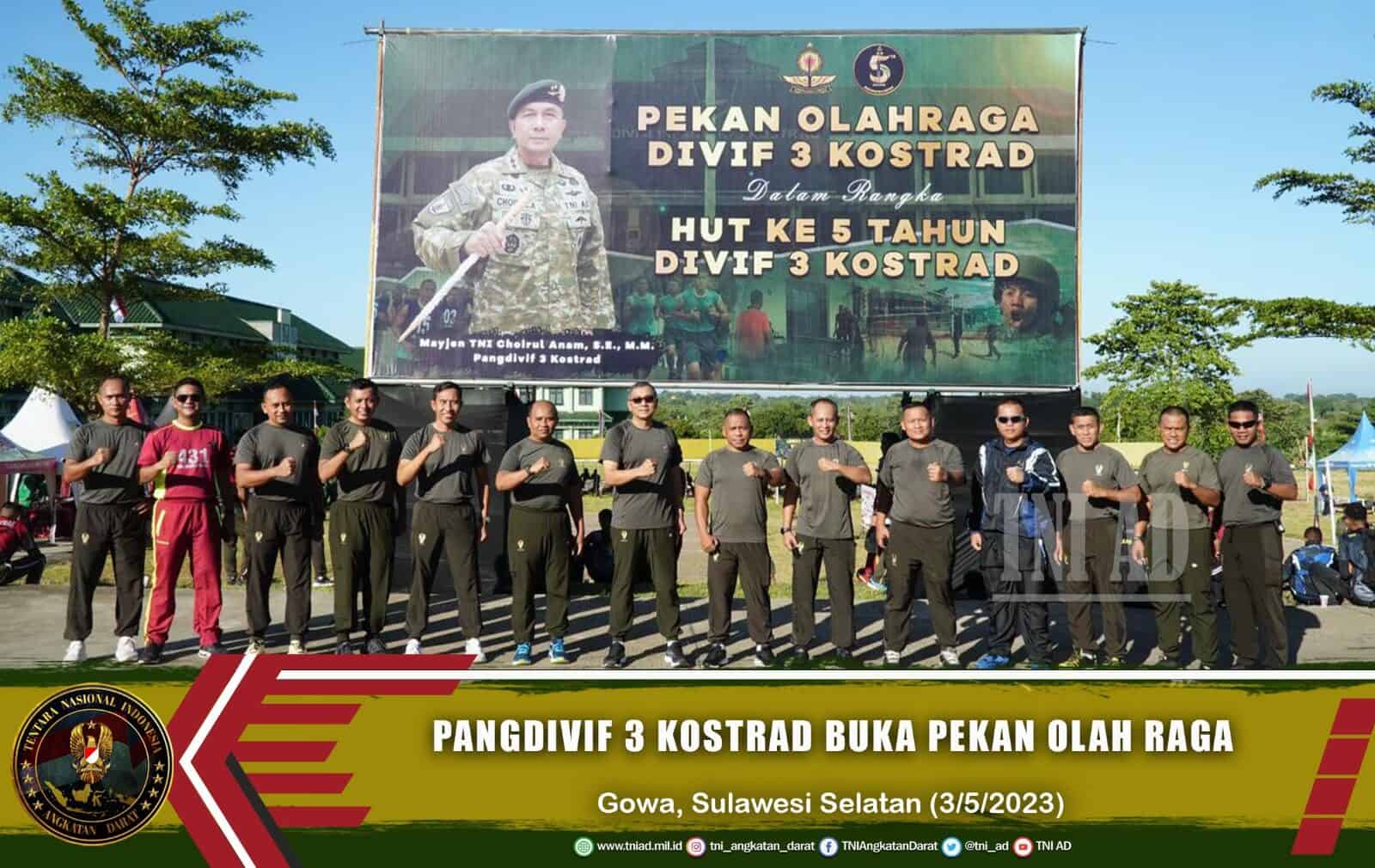 Panglima Divisi Infanteri 3 Kostrad Buka Pekan Olahraga