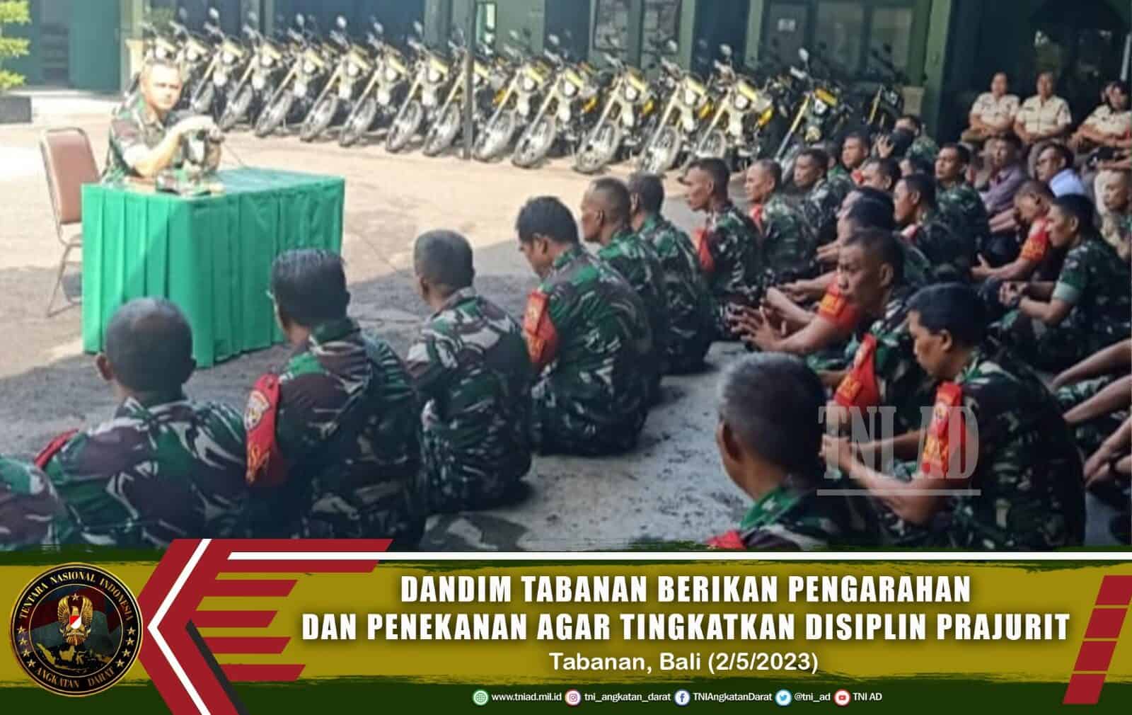 Dandim Tabanan Berikan Pengarahan dan Penekanan Agar Tingkatkan Disiplin Prajurit