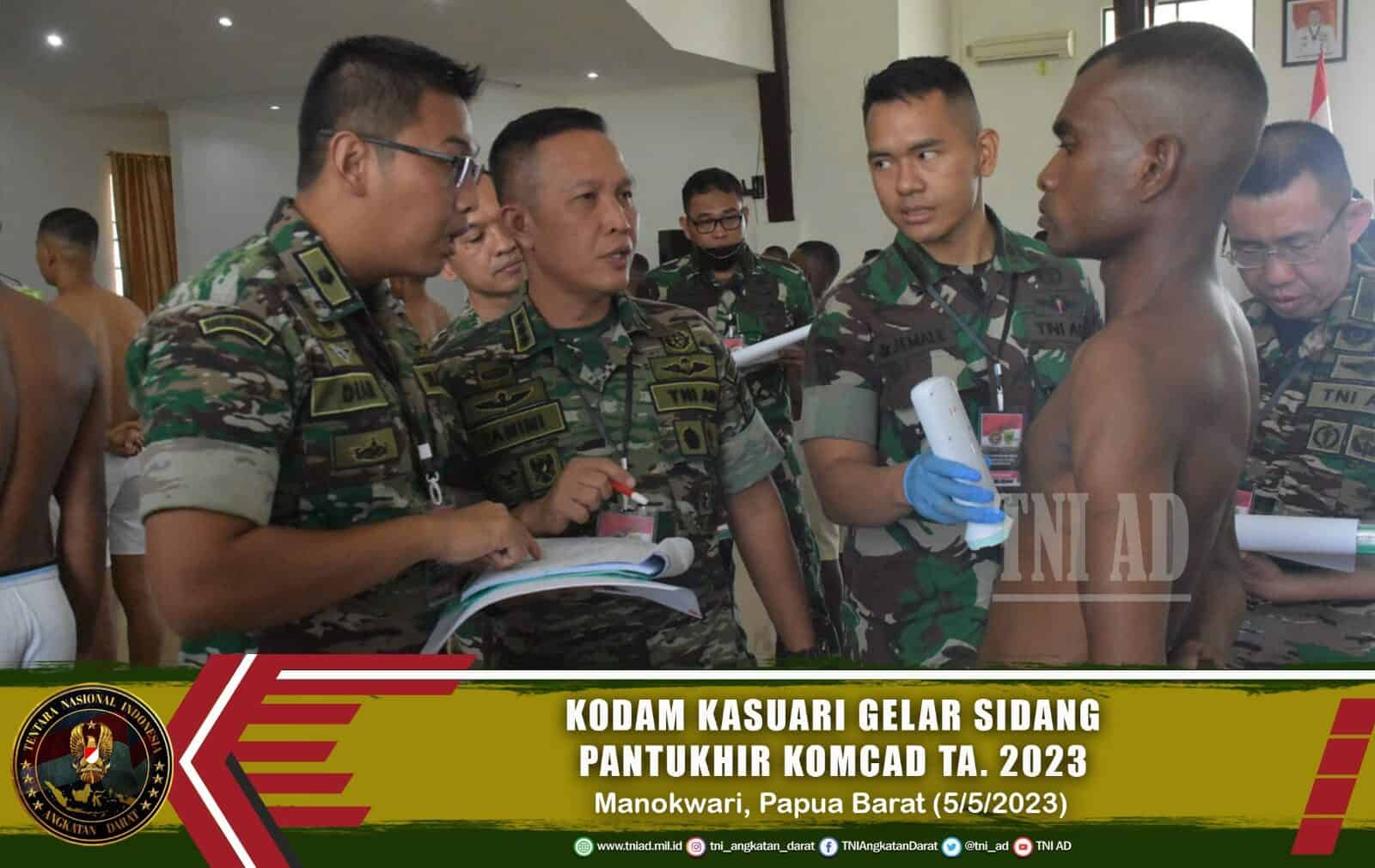 Kodam Kasuari Gelar Sidang Pantukhir Komcad TA. 2023