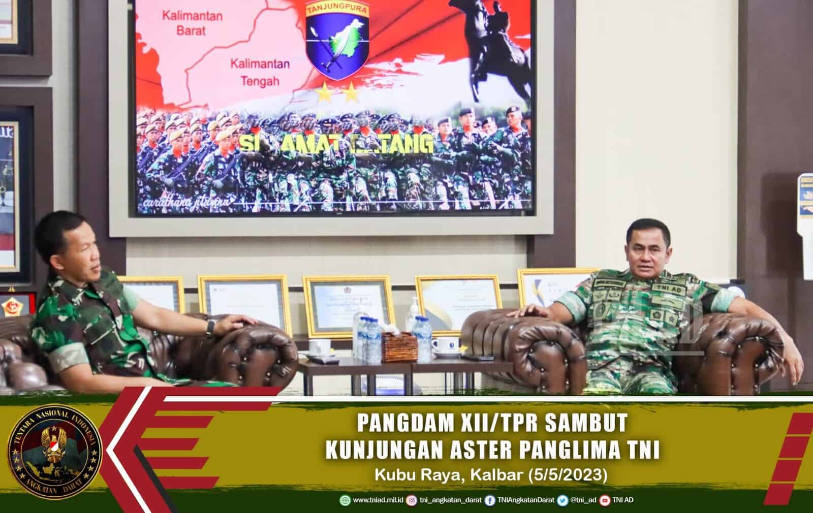 Pangdam XII/Tpr Sambut Kunjungan Aster Panglima TNI