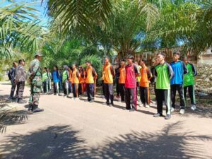 Babinsa Permata Kecubung Seleksi Ulang Calon Paskibra Tingkat Kecamatan