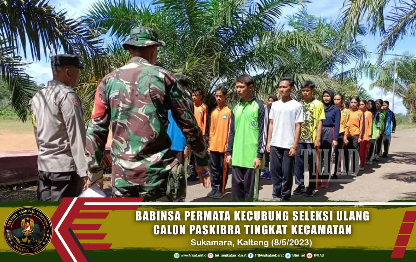 Babinsa Permata Kecubung Seleksi Ulang Calon Paskibra Tingkat Kecamatan