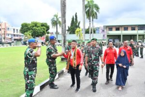 Harumkan Indonesia di Portugal, Ratusan Prajurit Sambut Kepulangan Sertu Dirhamsah di Makorem 143/HO
