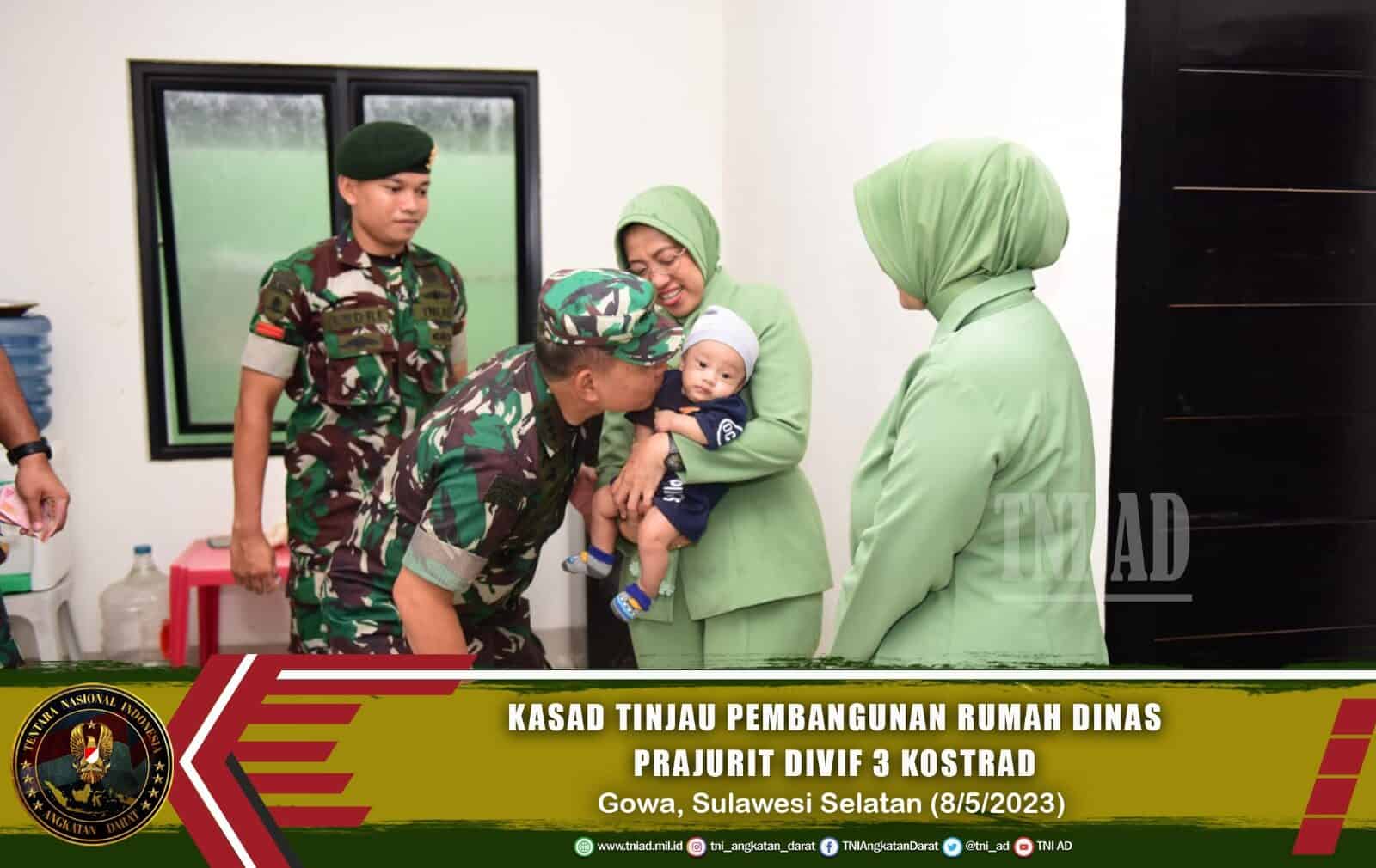 Kasad Tinjau Pembangunan Rumah Dinas Prajurit Divif 3 Kostrad