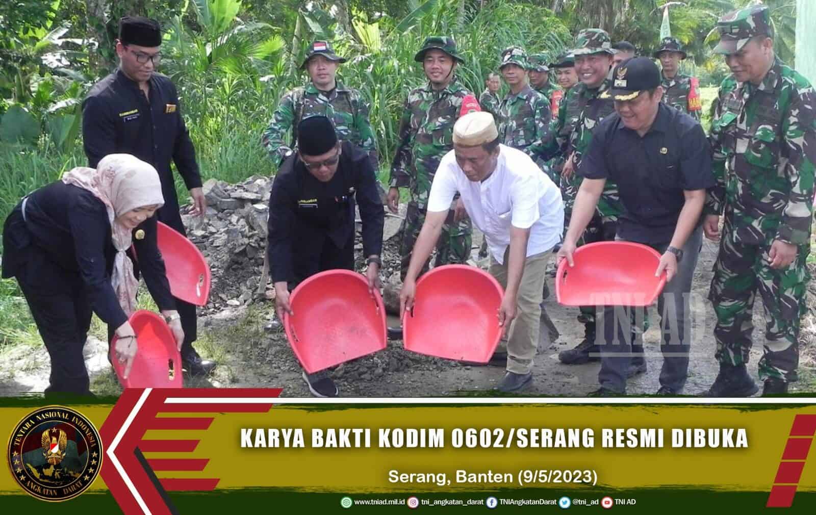 Karya Bakti TNI Satkowil Kodim 0602/Serang Resmi Dibuka