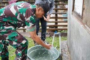 120 KK Sudah Dapat Menikmati Air Bersih Berkat Kerja Sama Kemenhan RI dan Korem 162/WB