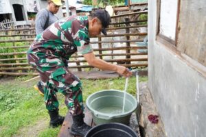 120 KK Sudah Dapat Menikmati Air Bersih Berkat Kerja Sama Kemenhan RI dan Korem 162/WB