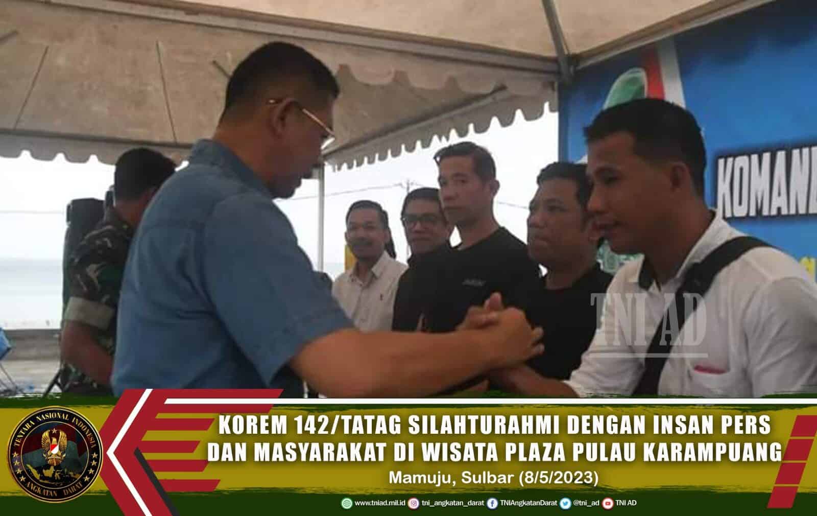 Korem 142/Tatag Silahturahmi dengan Insan Pers dan Masyarakat di Wisata Plaza Pulau Karampuang