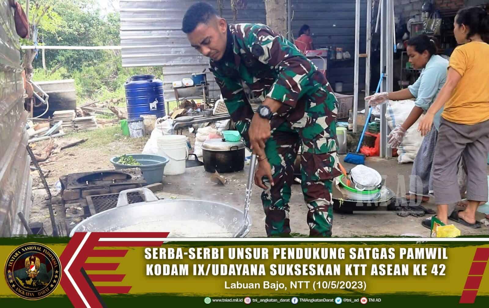 Serba-Serbi Unsur Pendukung Satgas Pamwil Kodam IX/Udayana Sukseskan KTT ASEAN ke 42