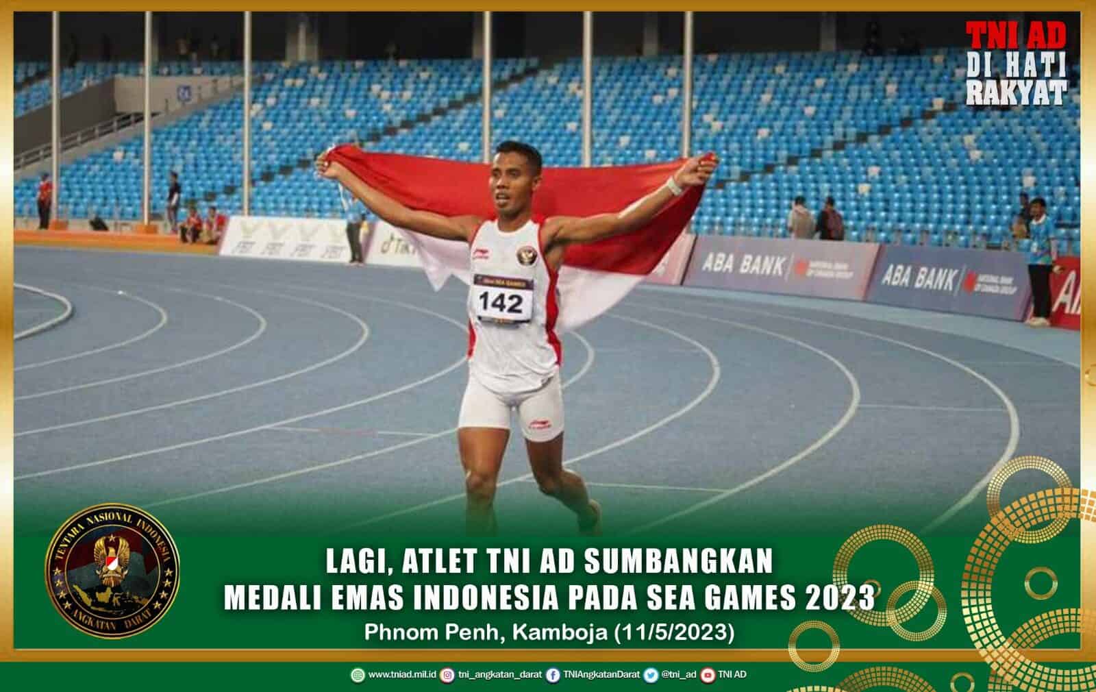Lagi, Atlet TNI AD Sumbangkan Medali Emas Indonesia Pada SEA Games 2023